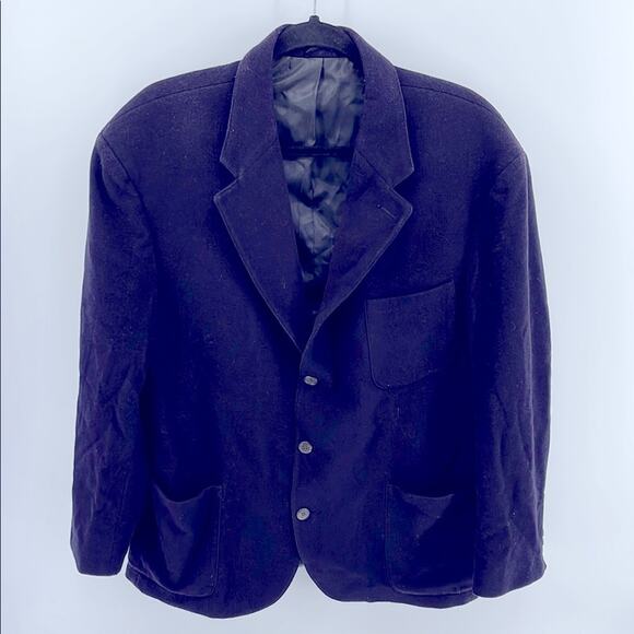 Vintage J. Crew Cashmere wool blend 3 button no vent sport coat blazer sz L - Picture 1 of 6